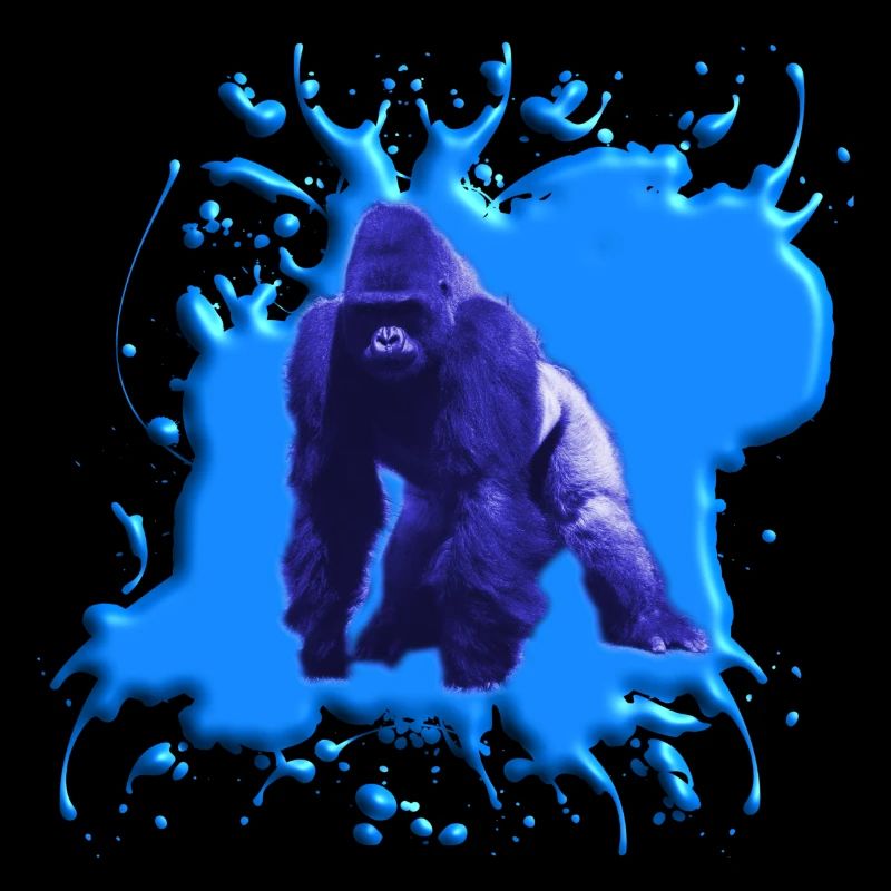 Blauer Gorilla