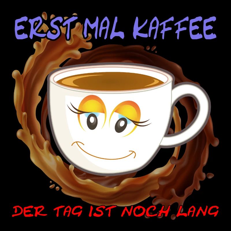 Erst mal Kaffee der Tag ist noch Lang - Spruch