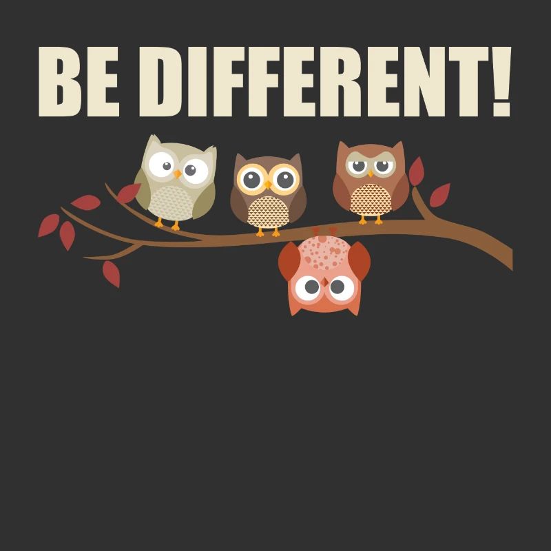 Be Different- Süße Eulen Sei Anders Geschenk-Idee