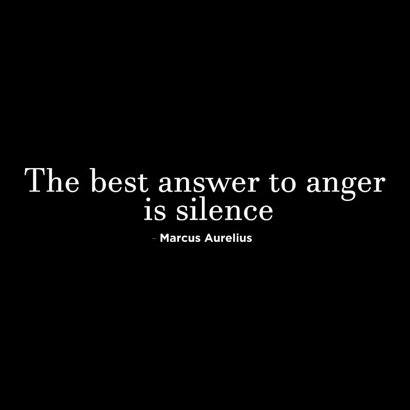 Stoic The best answer to anger is silence Geschenk