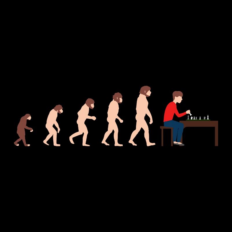 Joueur d'échecs Evolution Idée cadeau drôle