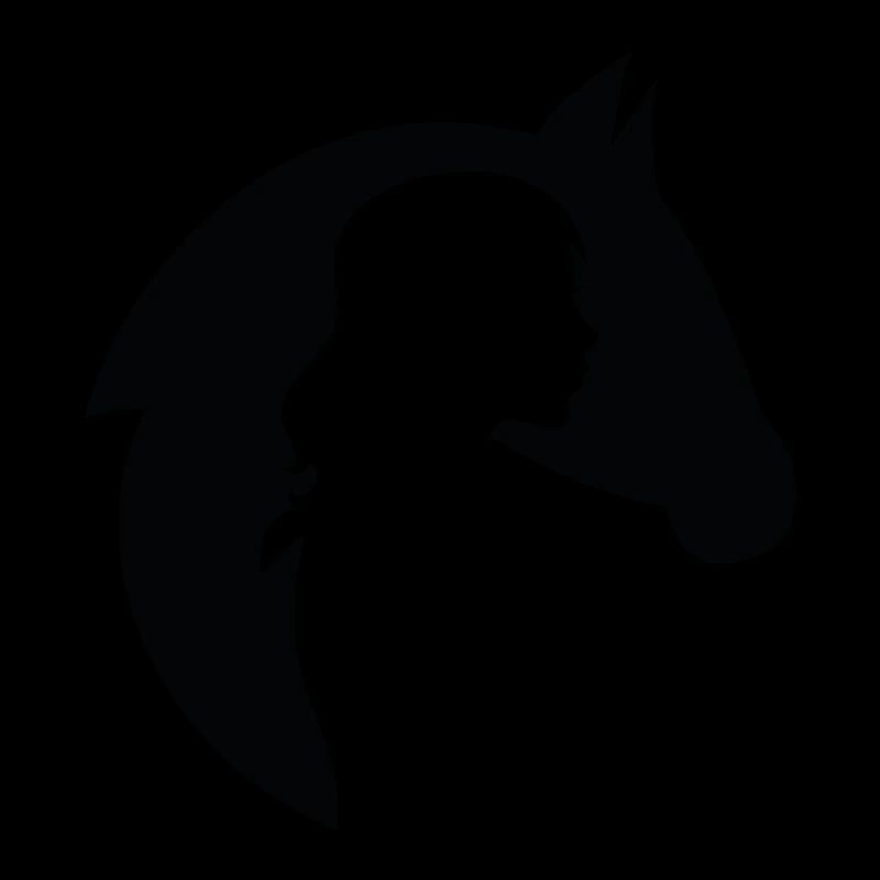 Pferd Geschenk Reiten Mädchen Silhouette