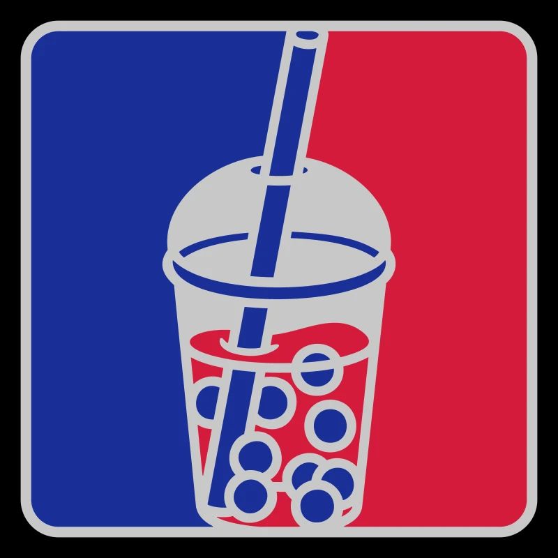 Rot Blau Bubble Tea