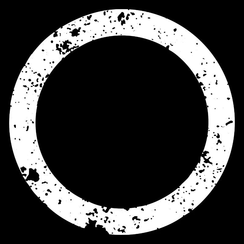 Anneau épais - blanc / aspect usagé