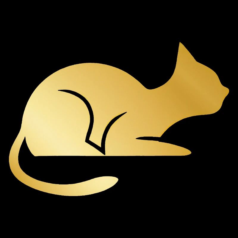 Minimalist gold cat