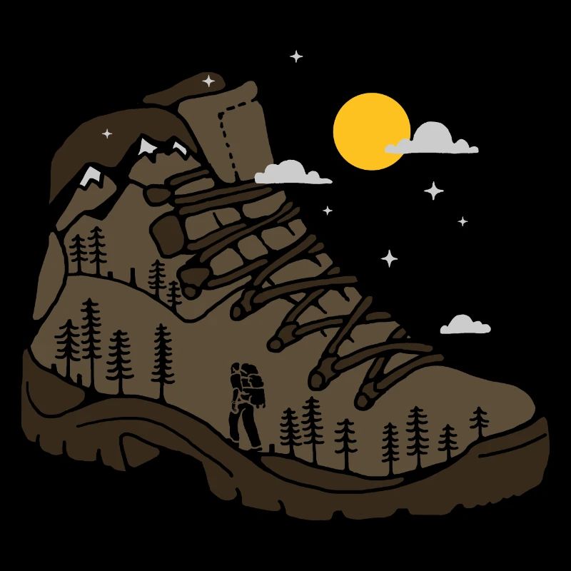Wanderschuh Wanderstiefel Geschenk Wanderer Natur