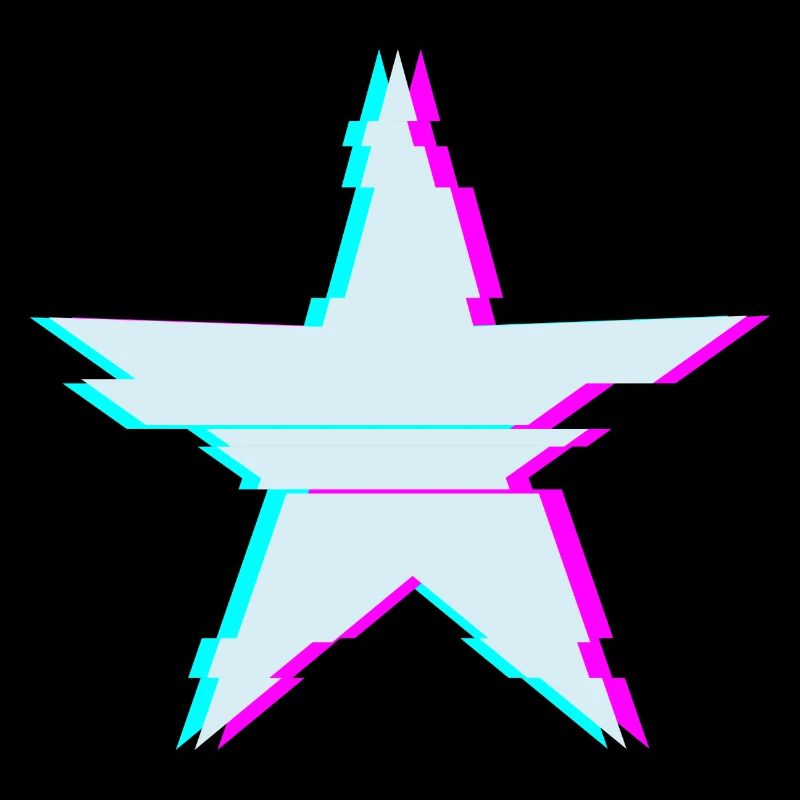 Étoile avec effet glitch