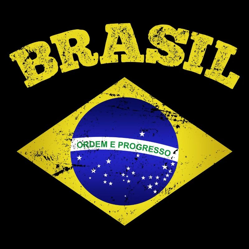 BRASIL Rétro Drapeau brésilien