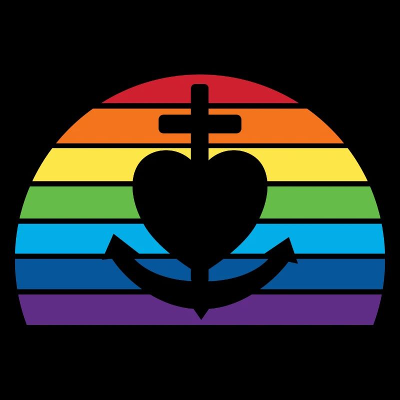 Glaube Liebe Hoffnung, Regenbogen retro sunset