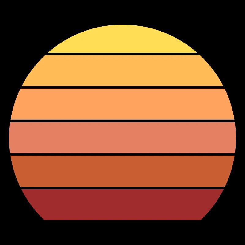 Fond de cercle coucher de soleil couleur rétro