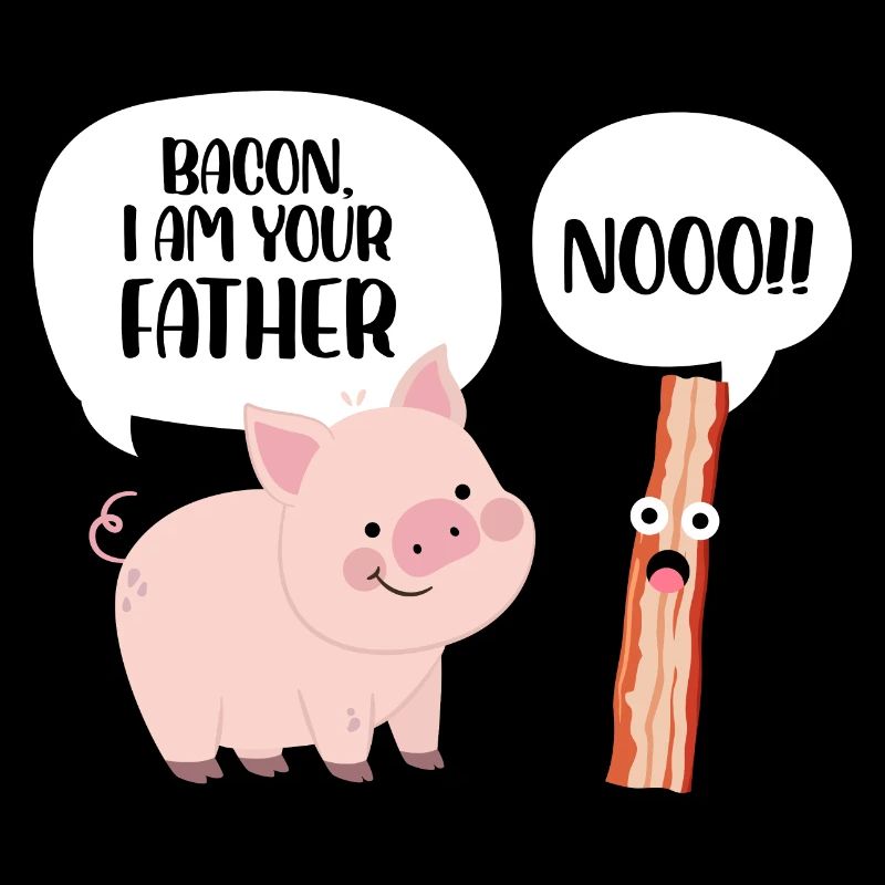 bacon Je suis ton père Conception pour un cochon et du bacon