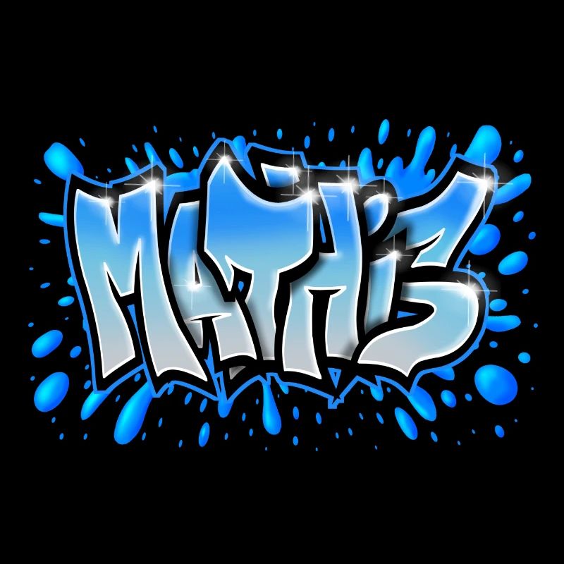 Mathis Graffiti sur casquette, tee-shirt, body ...