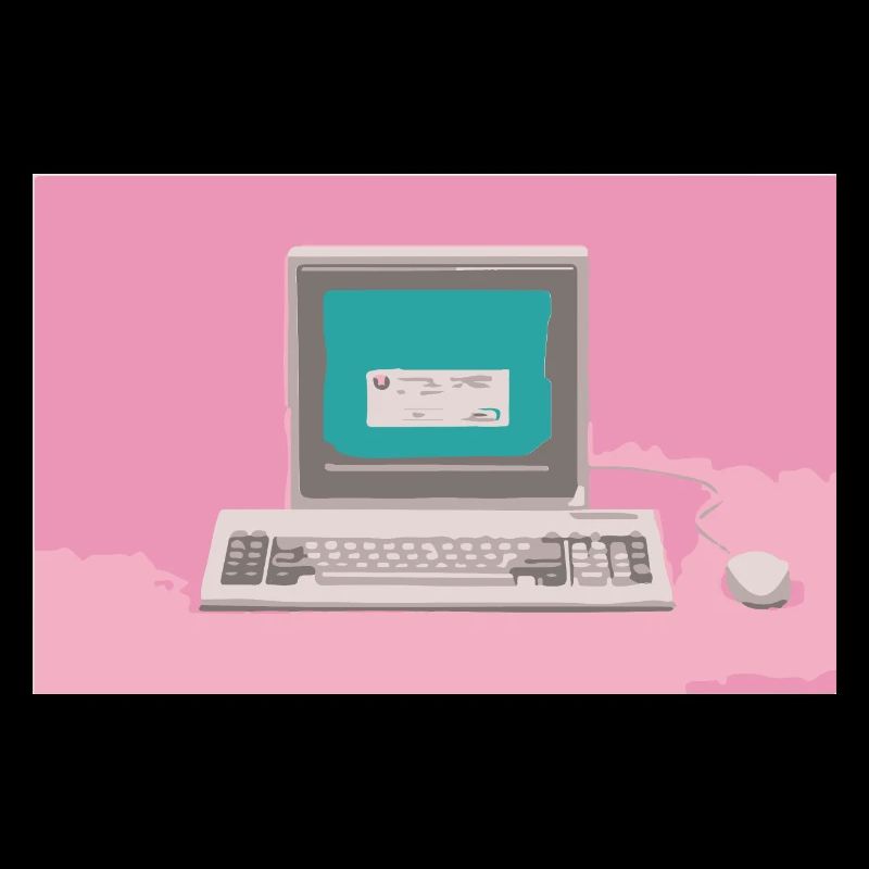 Pink Computer Y2K Retrowave