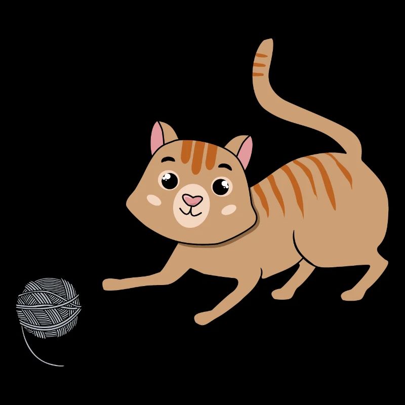 Chat avec la laine