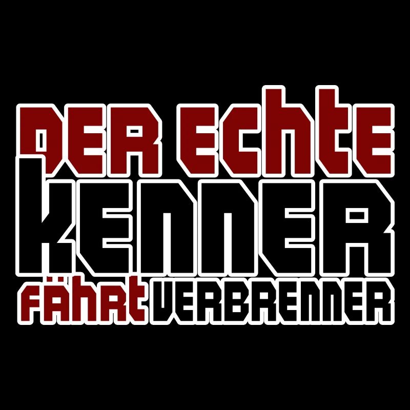 Der echte Kenner fährt Verbrenner / E Auto Sticker