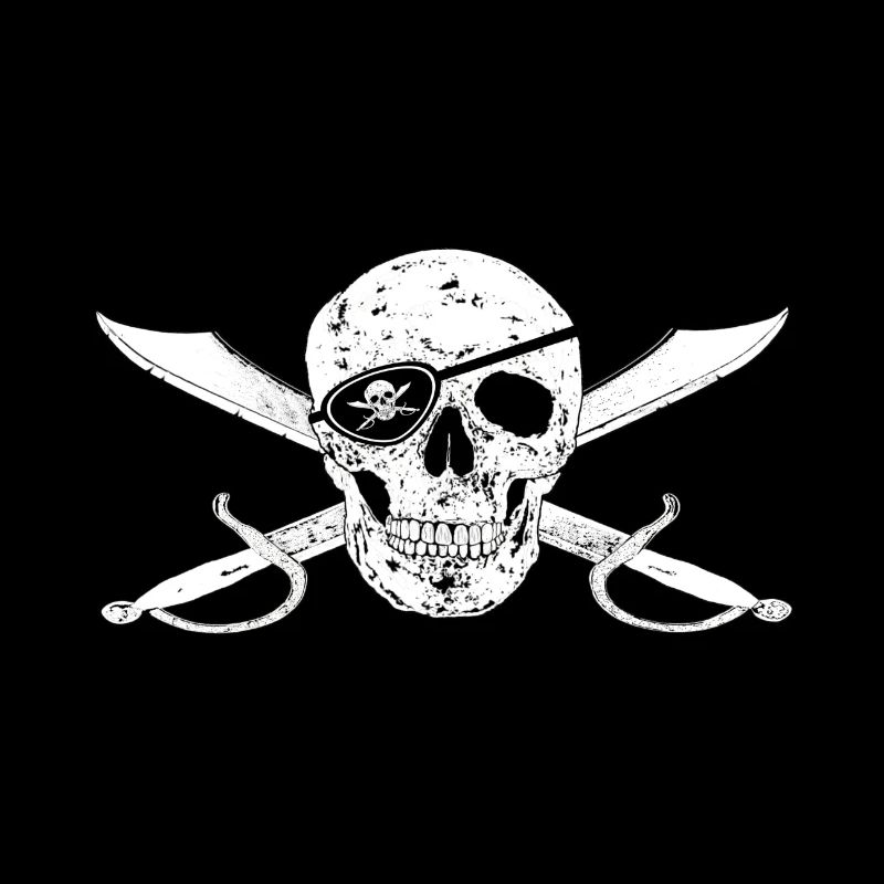Pirate flag Jolly Roger m eye patch