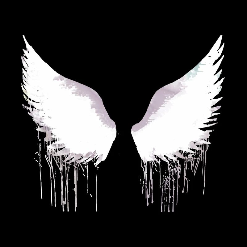 Ailes, ailes d’ange, ailes d’ange, blanc, graffiti