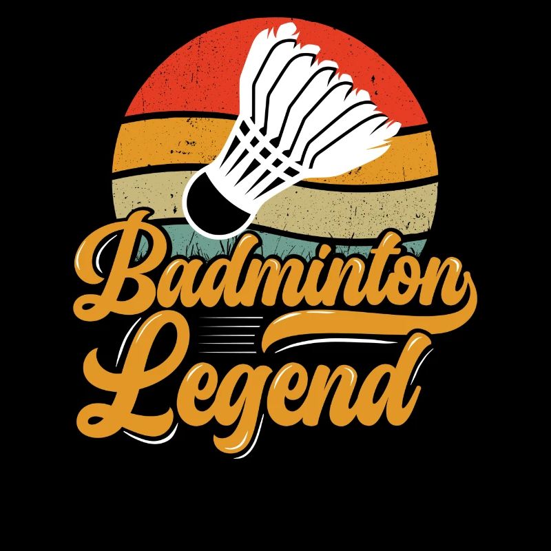 Badminton player with shuttlecock badminton legend