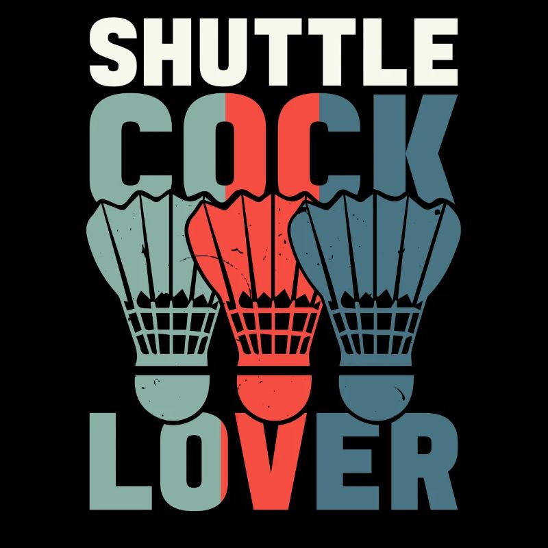 Badminton player with shuttlecock lover badminton