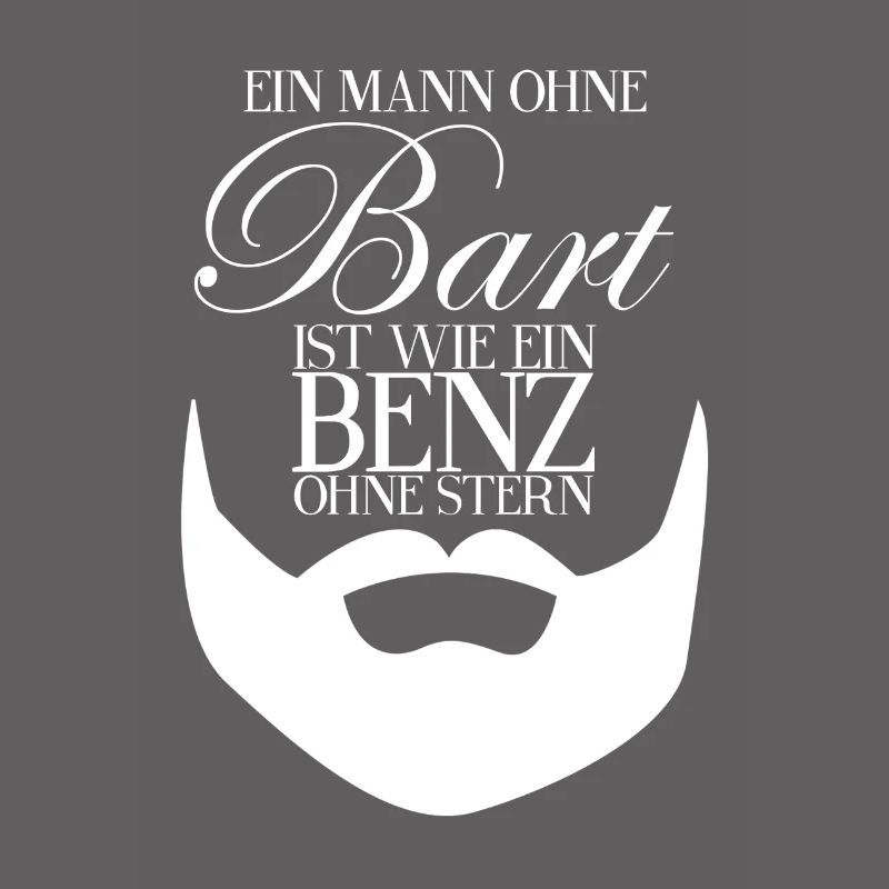 Mann ohne Bart - Nein! - Bart Spruch Geschenk