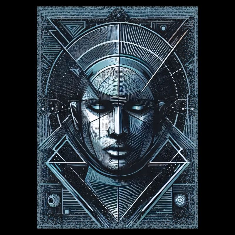 Visage bleu de l’homme de l’espace