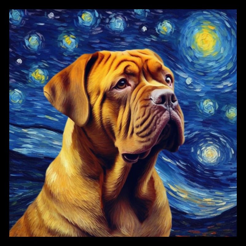 Dogue de Bordeaux Nuit étoilée