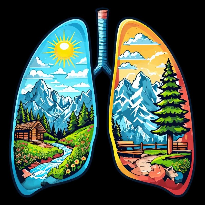 Natural Lung Mountain Landscape Forest