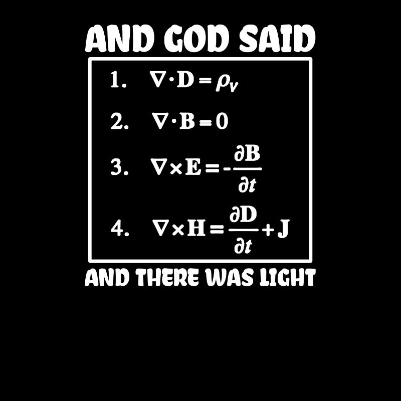 Physics Equation Maxwell Equations Light Gift
