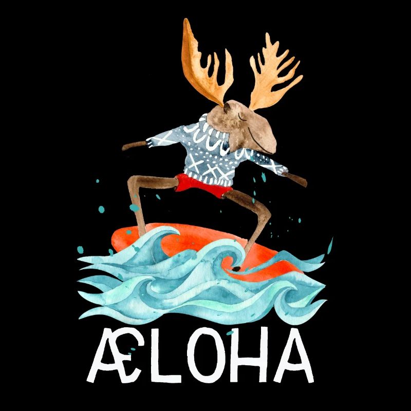 Æloha. L’orignal sur la vague parfaite