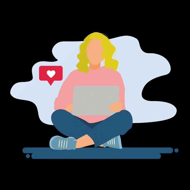 Mädchen am Laptop