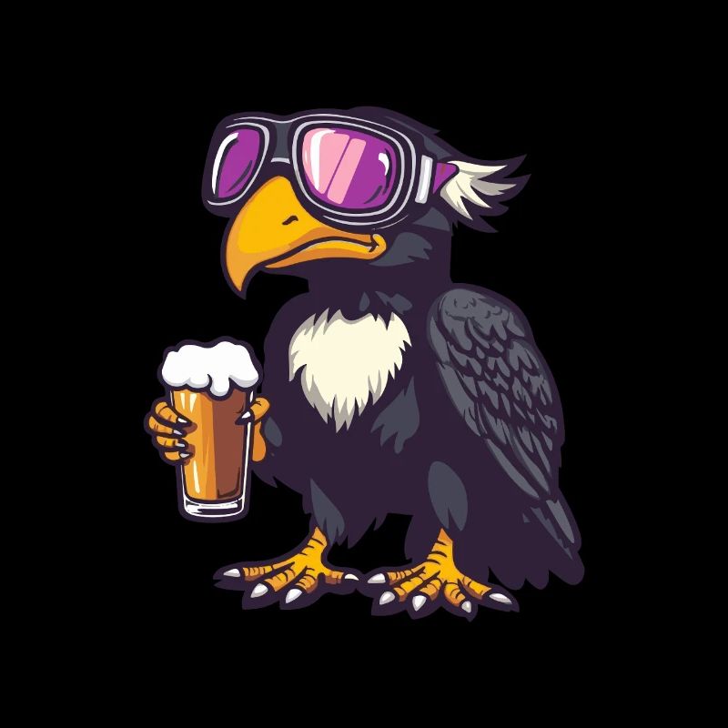 Harpyie Vogel Apres Ski Bier Comic