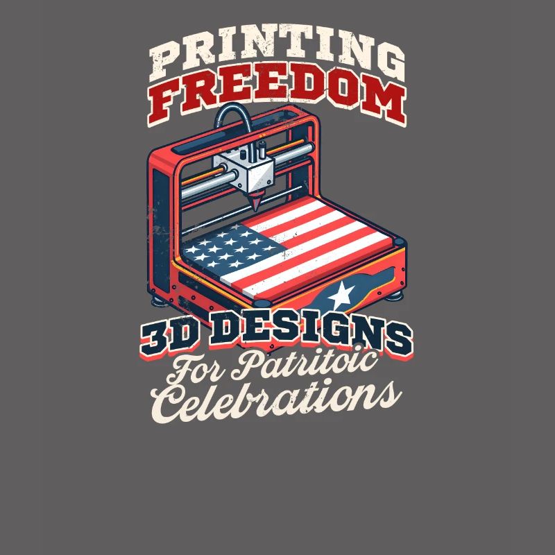 Impression 3D patriotique Liberté d’impression Conceptions 3D