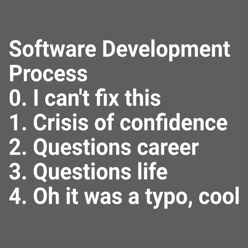 Software Development Process: Crisis to Typo! #Cod