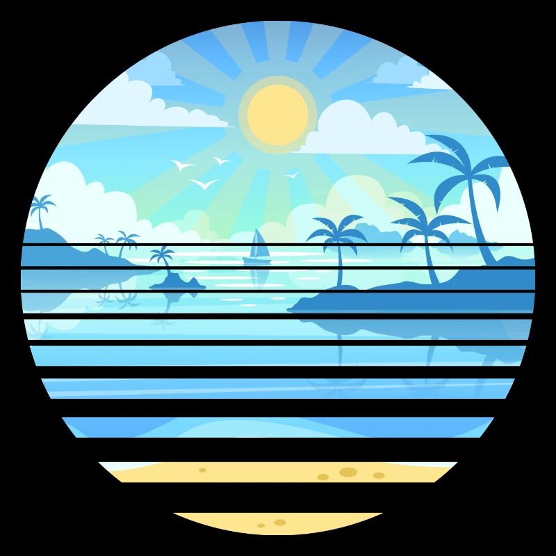 Sublime nautical landscape sunny