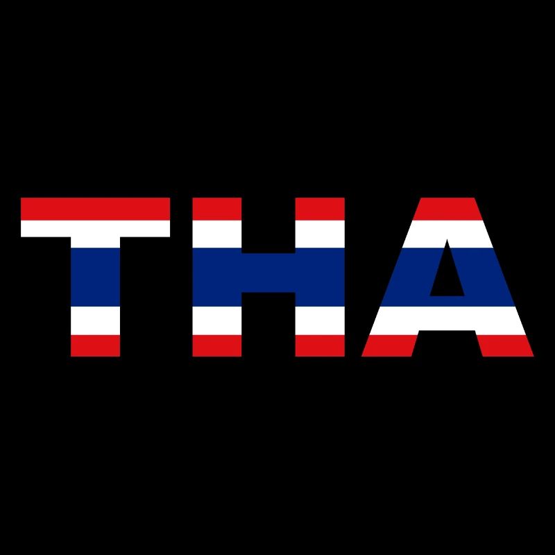 Drapeau Thaïlande Code ISO THA