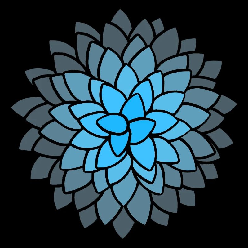 MUMS Flower fleurs bleu clair