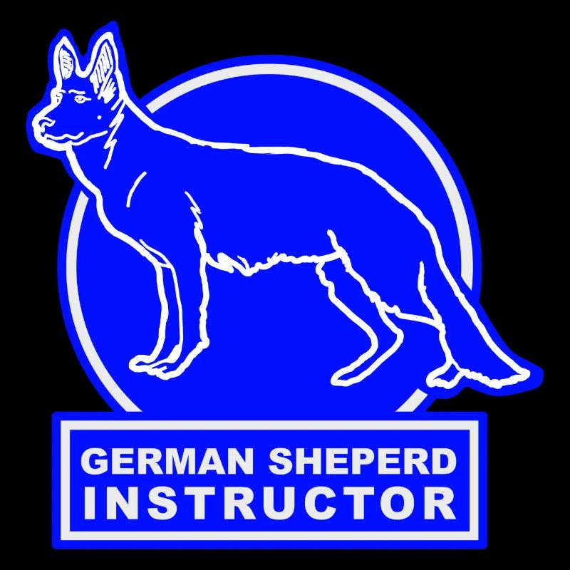 German Shepard Instructor blue