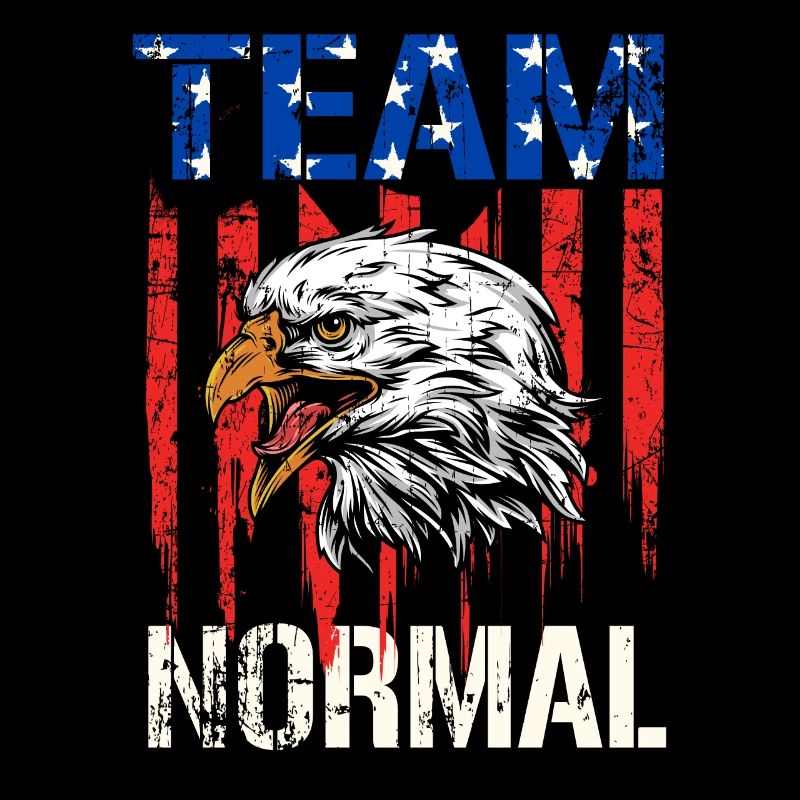 Team Normal Bold Eagle US Flag Distressed