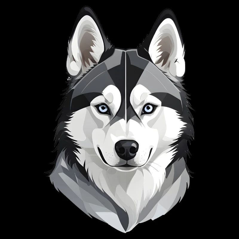 Cute Husky Head