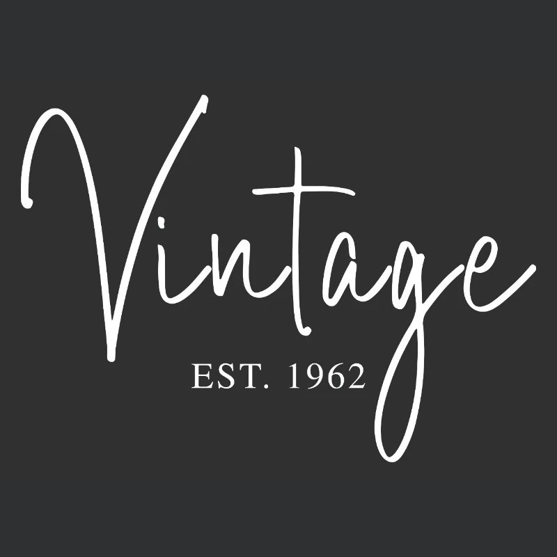 Vintage Est. 1962 Vintage Design Script Gift