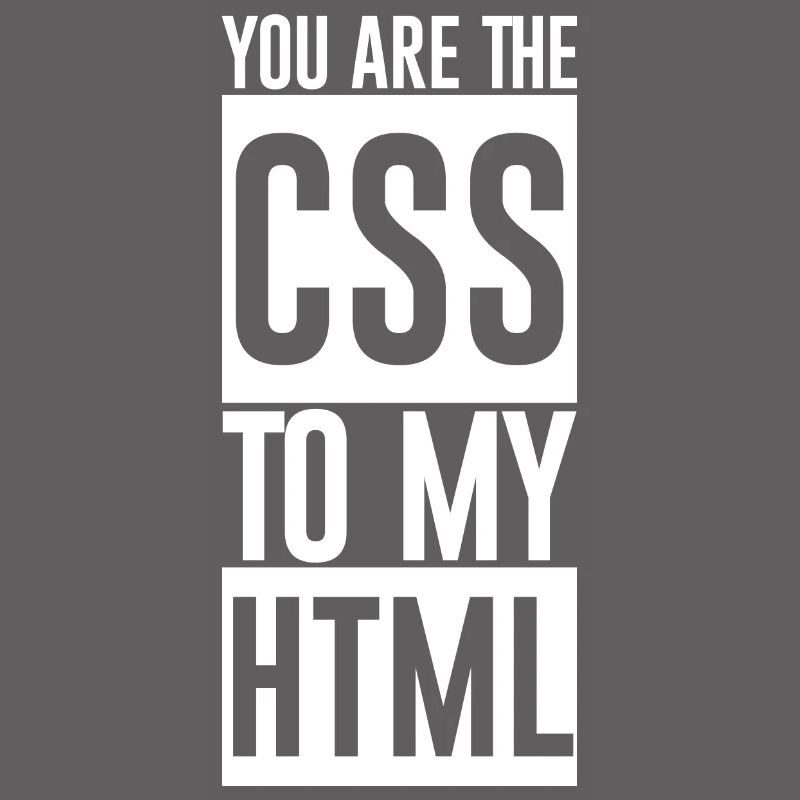 Vous êtes le CSS à mon HTML