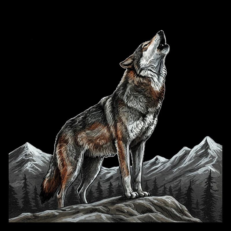 heulender Wolf - Ruf der Wildnis