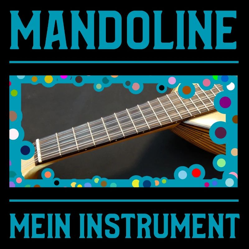 Mandoline Griffbrett mit Rahmen blau