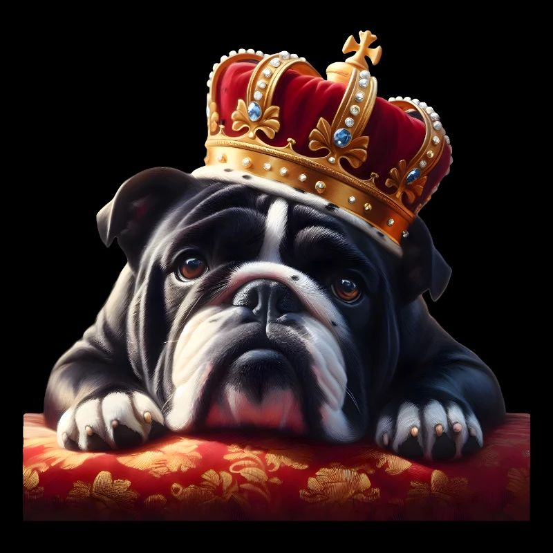 Fauler Hund mit Krone