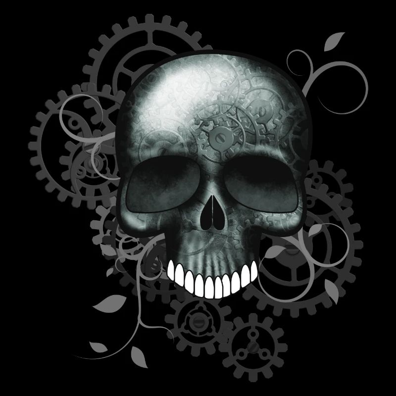 Steampunk Style Skull