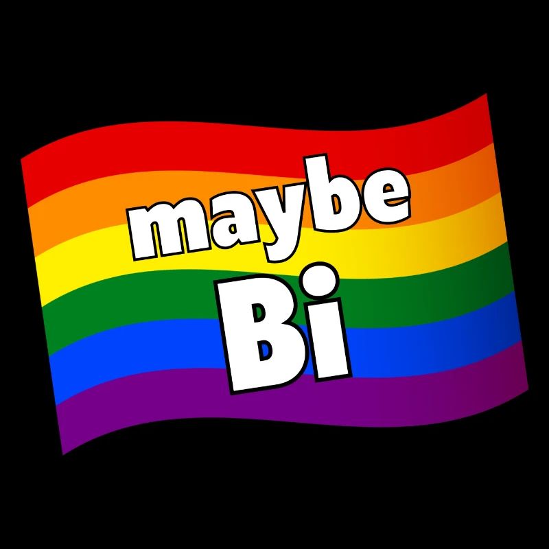 Maybe Bi Maybe Bisexual rainbow flag LGBTQ pride