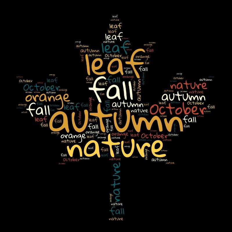 Automne en forme de feuille