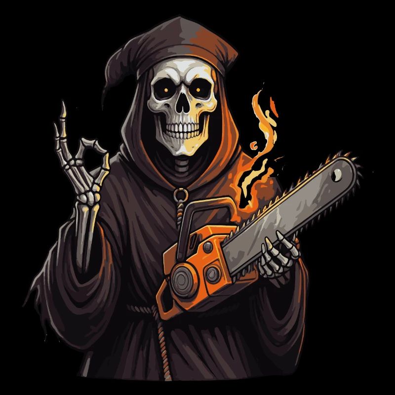 Chainsaw skeleton Halloween Stihl s