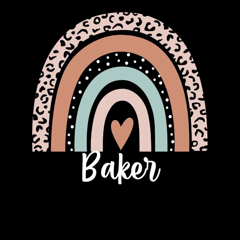 Baker Rainbow Leopard Funny Baker Appreciation
