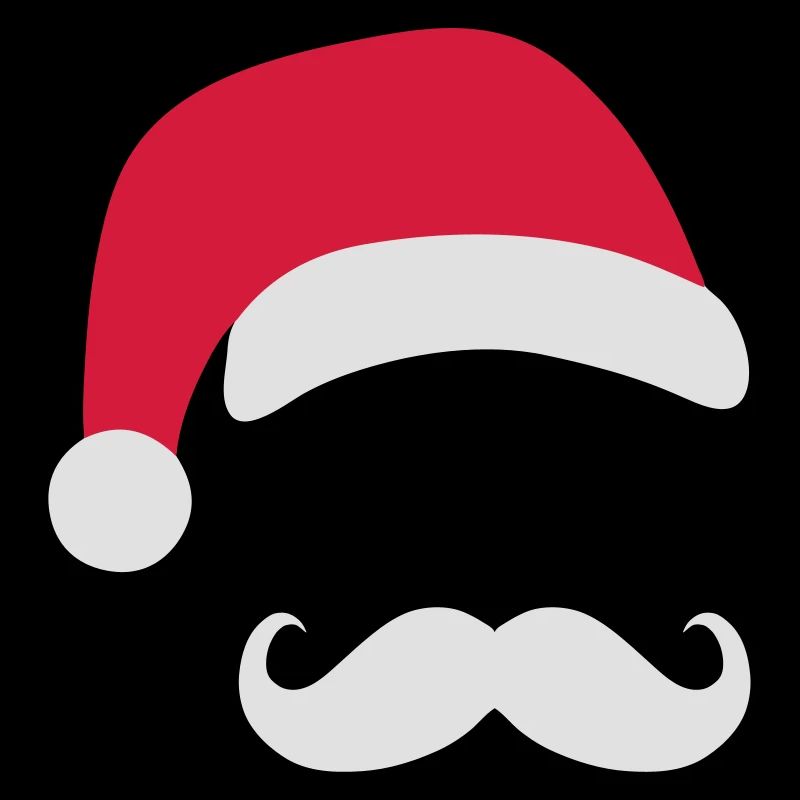 Funny Weihnachtsmann mit Nerd Brille und Mustache